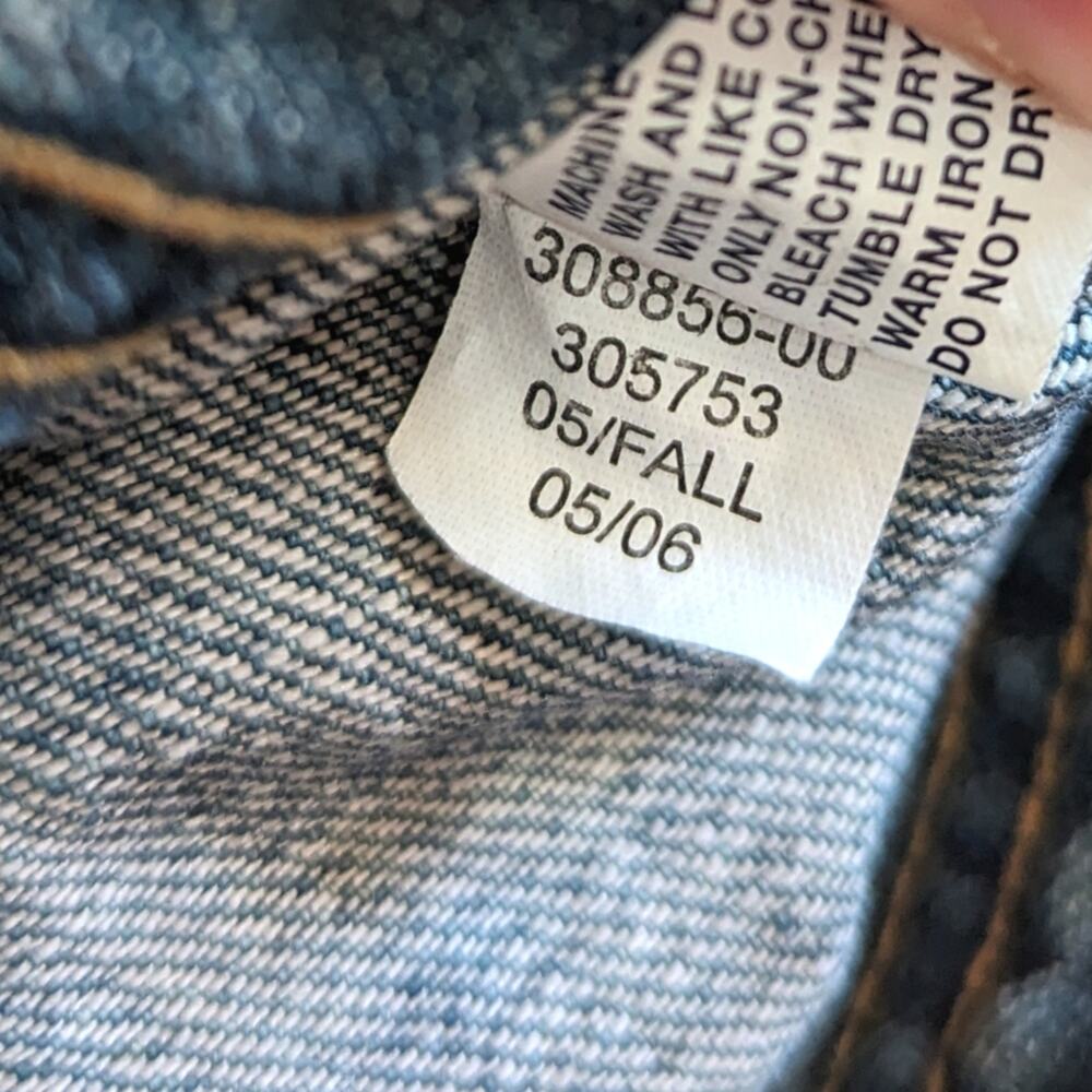 Vtg Y2K Gap Denim Jacket Girls Sz 4-5T Embroidered - Picture 6 of 6